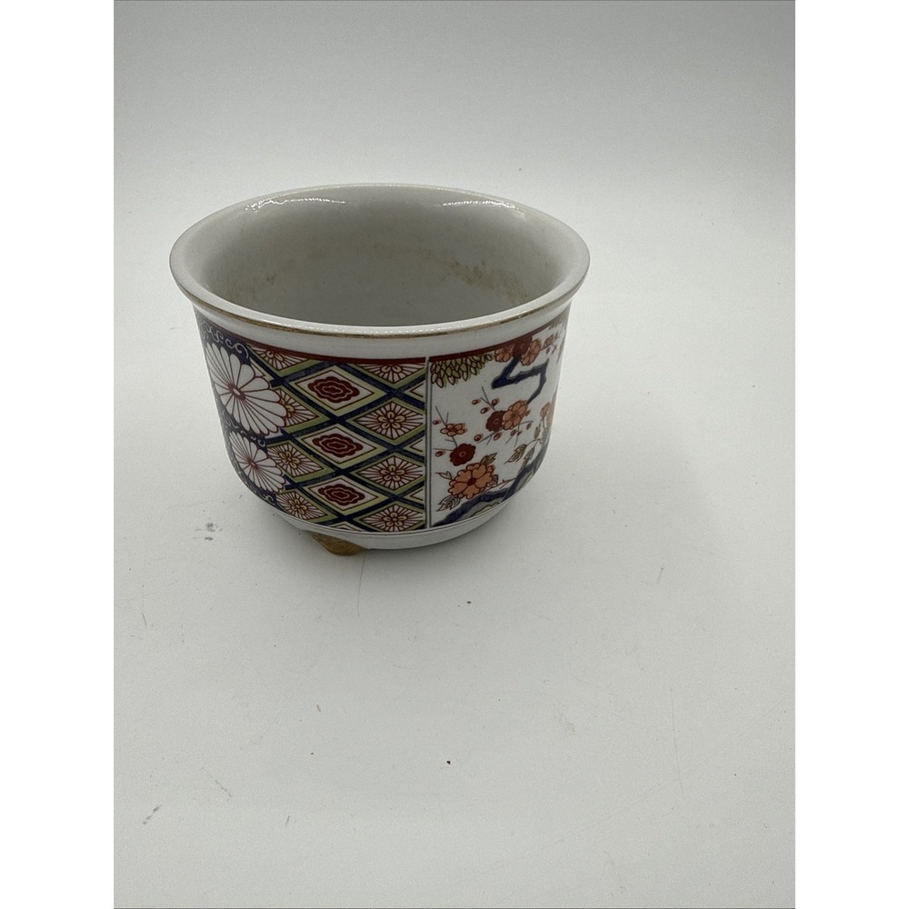 Japanese Imari Ware Floral & Geometric Design Planter